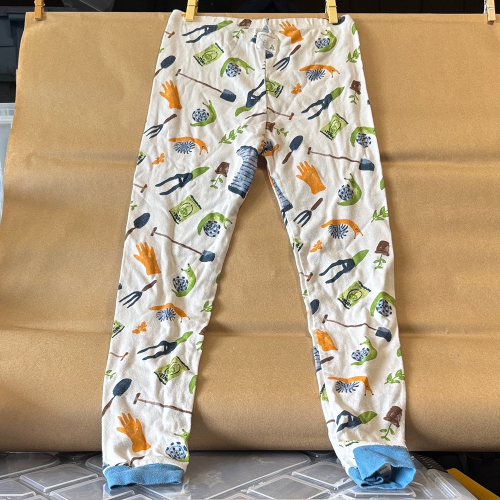 Burt's Bees Kids Snug Fit Gardening Theme Pajama Set, Blue and Orange, size 10 - Picture 6 of 6